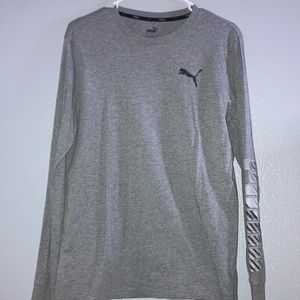 Gray Puma Long Sleeve T-Shirt